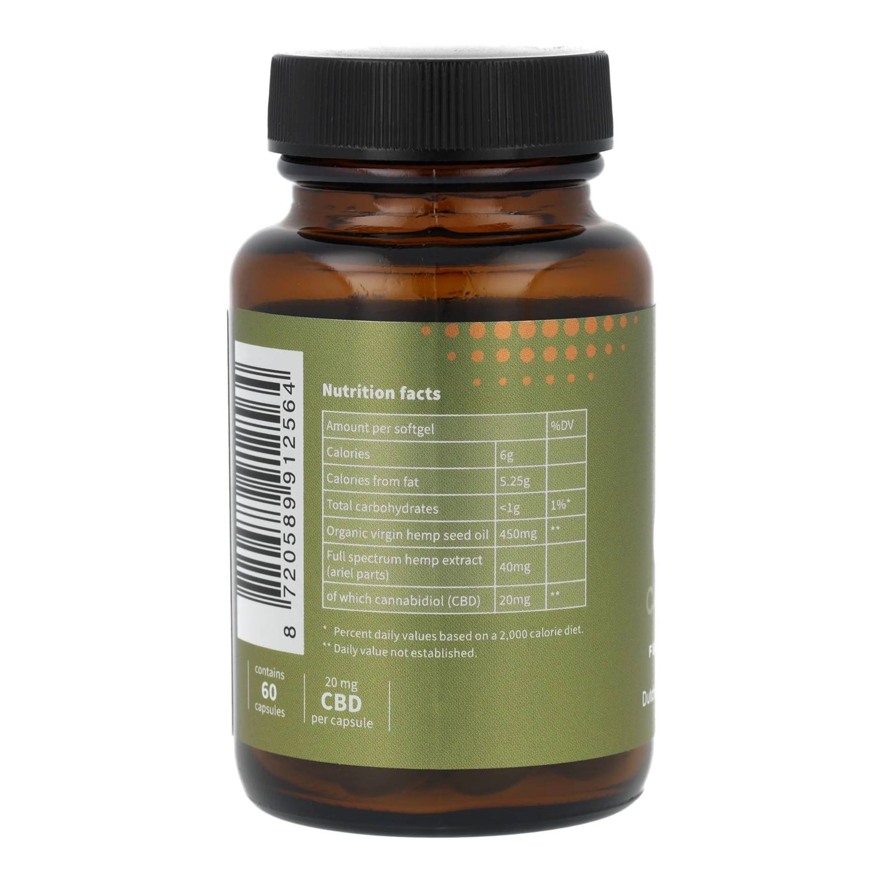 Hemp Capsules - Full Spectrum - 60 x 20 mg